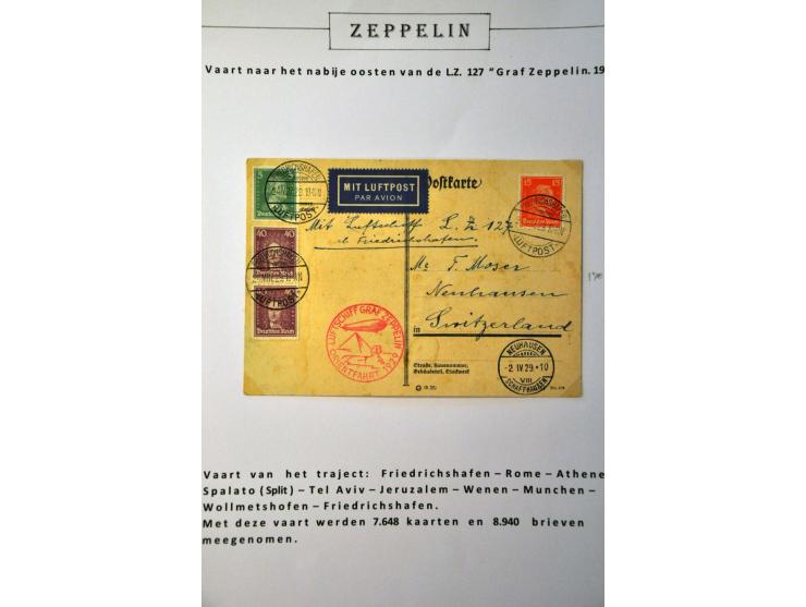 collection of about 130 Zeppelin covers including better flights and frankings, Treatypost, registered etc. on album leaves i