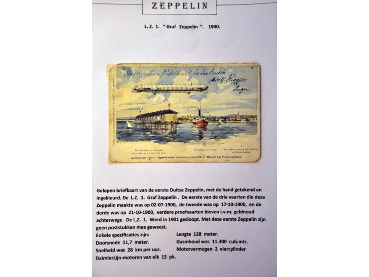 collection of about 130 Zeppelin covers including better flights and frankings, Treatypost, registered etc. on album leaves i