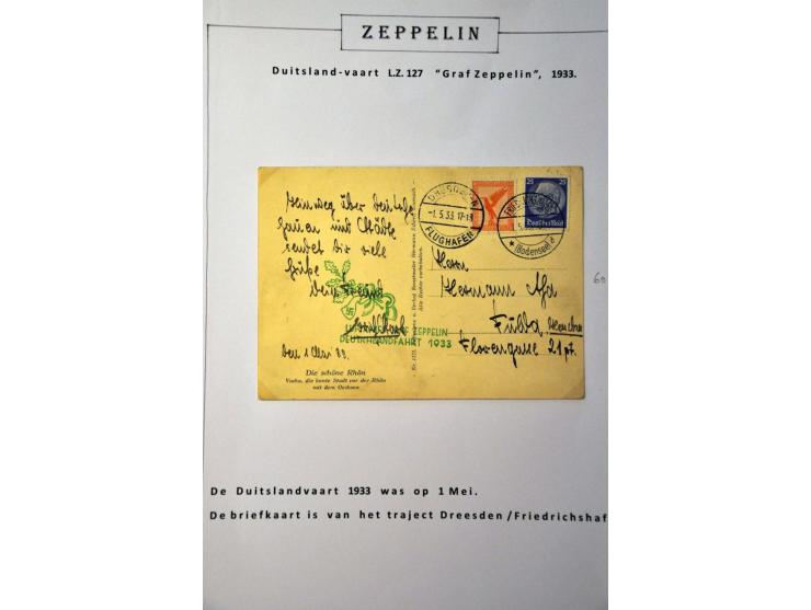 collection of about 130 Zeppelin covers including better flights and frankings, Treatypost, registered etc. on album leaves i