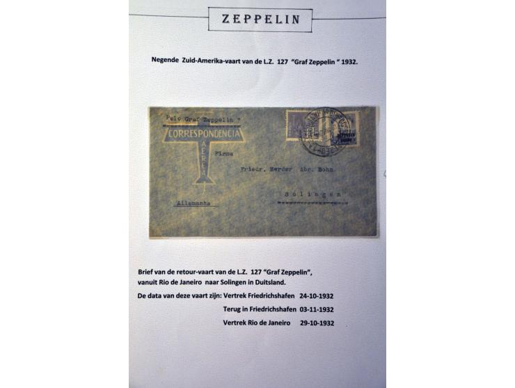 collection of about 130 Zeppelin covers including better flights and frankings, Treatypost, registered etc. on album leaves i