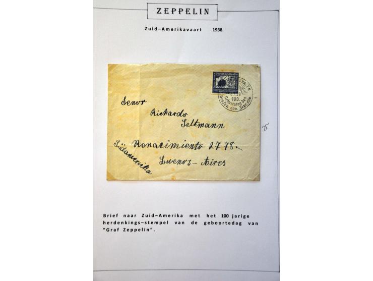 collection of about 130 Zeppelin covers including better flights and frankings, Treatypost, registered etc. on album leaves i