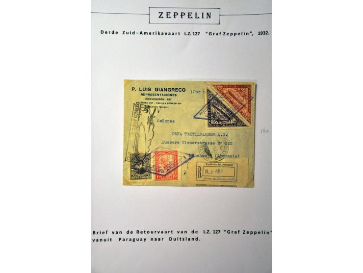 collection of about 130 Zeppelin covers including better flights and frankings, Treatypost, registered etc. on album leaves i