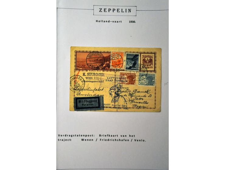 collection of about 130 Zeppelin covers including better flights and frankings, Treatypost, registered etc. on album leaves i