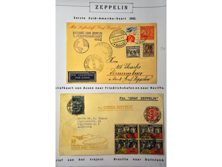 collection of about 130 Zeppelin covers including better flights and frankings, Treatypost, registered etc. on album leaves i