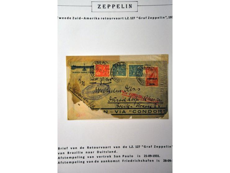 collection of about 130 Zeppelin covers including better flights and frankings, Treatypost, registered etc. on album leaves i