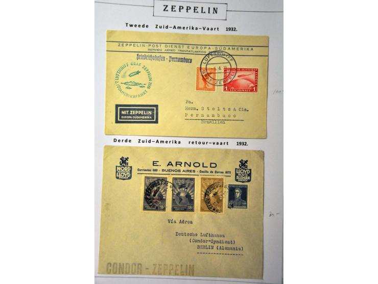 collection of about 130 Zeppelin covers including better flights and frankings, Treatypost, registered etc. on album leaves i