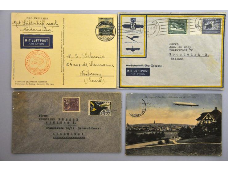 collection of about 130 Zeppelin covers including better flights and frankings, Treatypost, registered etc. on album leaves i