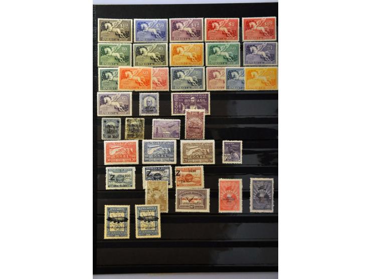 Airmail and Zeppelin stamps mostly mounted mint with many better sets from a.o. Brazil, Germany, Liechtenstein and Russia in 