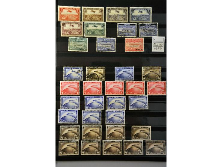 Airmail and Zeppelin stamps mostly mounted mint with many better sets from a.o. Brazil, Germany, Liechtenstein and Russia in 