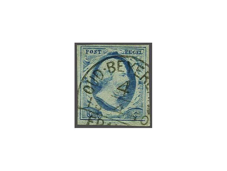 Oud-Beyerland C (Ey 600) op 5 cent blauw, pracht ex. Herkomst: collectie Berghuijs (1994)