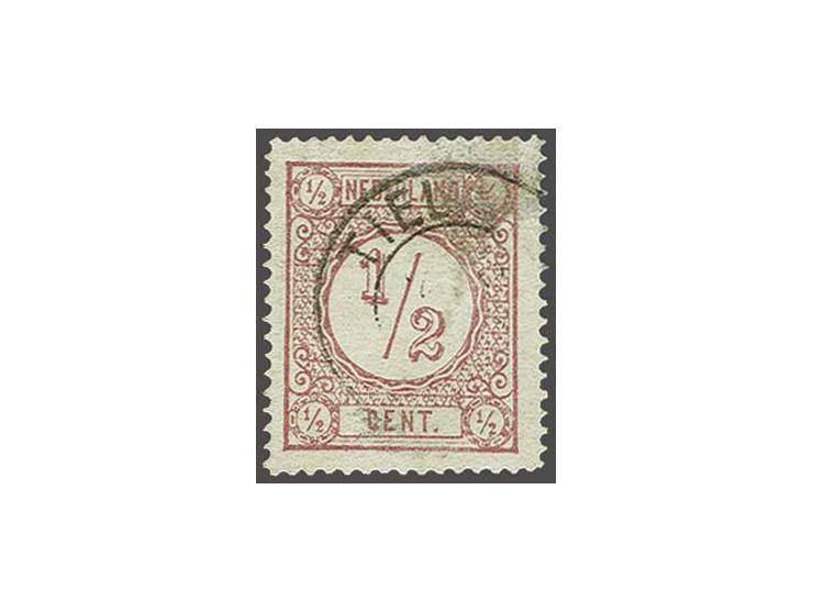 ½ cent roze type I tanding 14 grote gaten, fraai ex. (kleine reparatie) met attest Vleeming 2018, cat.w. 750