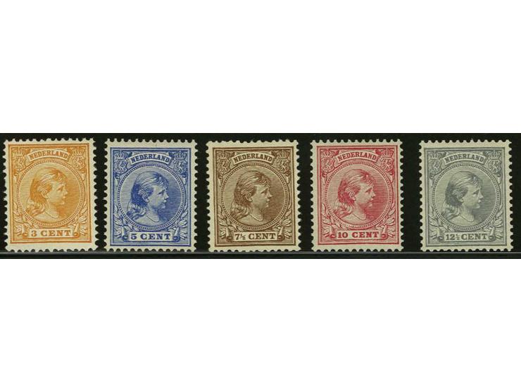 3 t/m 12½ cent met certificaten Vleeming 2015 voor nrs. 34-36 en 38, cat.w. 585