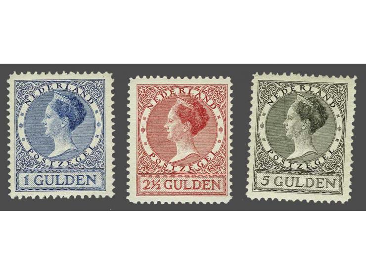 1 t/m 5 gulden tanding 11½, pracht ex., cat.w. 360