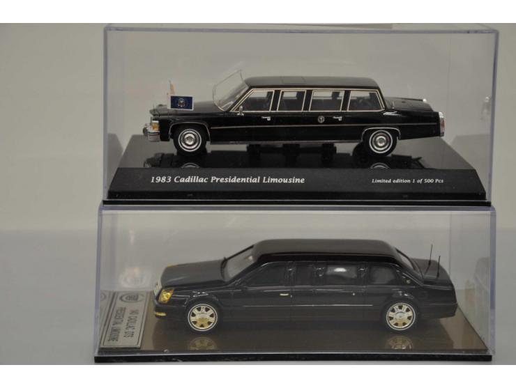 Cadillac Presidential Limousine 1983, True Scale Miniatures, 1:43, No 303 of 500, black, Excellent (front window loose, strip