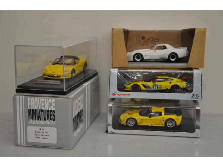 Chevrolet Corvette C6-R Corvette Racing LM 2007, Spark Models, 1:43, yellow, Excellent (customized: stickers removed), Chevro