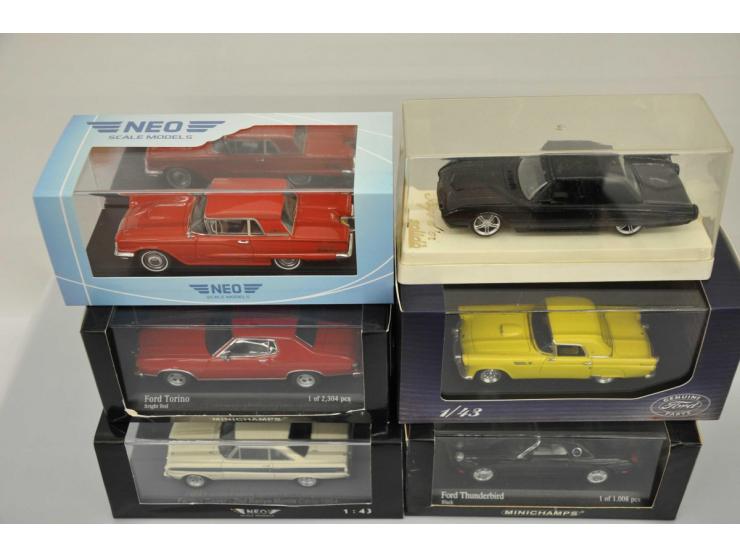 Ford Thunderbird Hardtop, Neo Scale Models, 1:43, red, Mint, Ford Falcon Futura Sprint Rallye Monte Carlo 1964, Neo Scale Mod