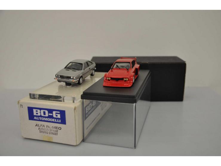 Alfa Romeo Alfetta GTV, Remember, hand built, 1:43, red, Near Mint (rests of stickers on box), Alfa Romeo Alfasud Sprint Trof