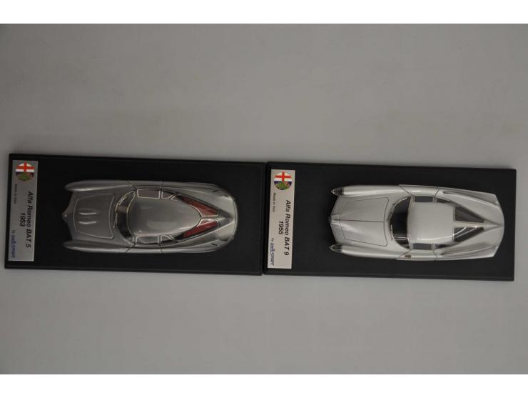 Alfa Romeo BAT 9 1955, LookSmart, 1:43, silver, Mint, Alfa Romeo BAT 5 Salone di Torino 1953, LookSmart, 1:43, grey, Mint.