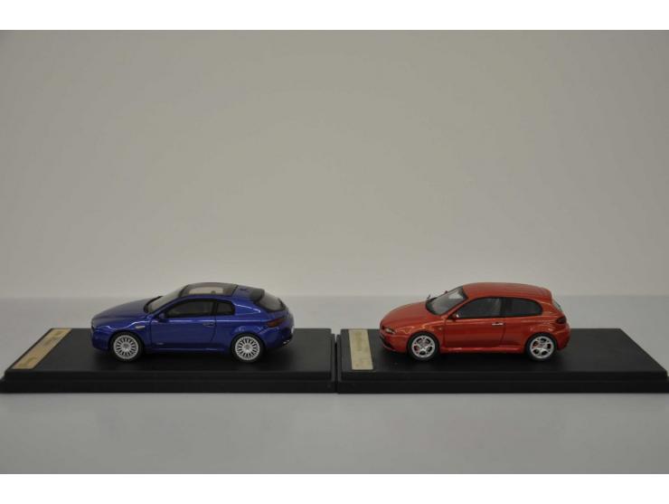 Alfa Romeo Brera, Racing43, 1:43, blue, Excellent (wipers glued), Alfa Romeo 147 GTA, 1:43, Excellent (window style left bit 