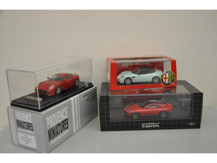 Alfa Romeo Touring Disco Volante, Matrix Scale Models, 1:43, 44 of 408, red, Excellent (right mirror missing), Alfa Romeo 8C 