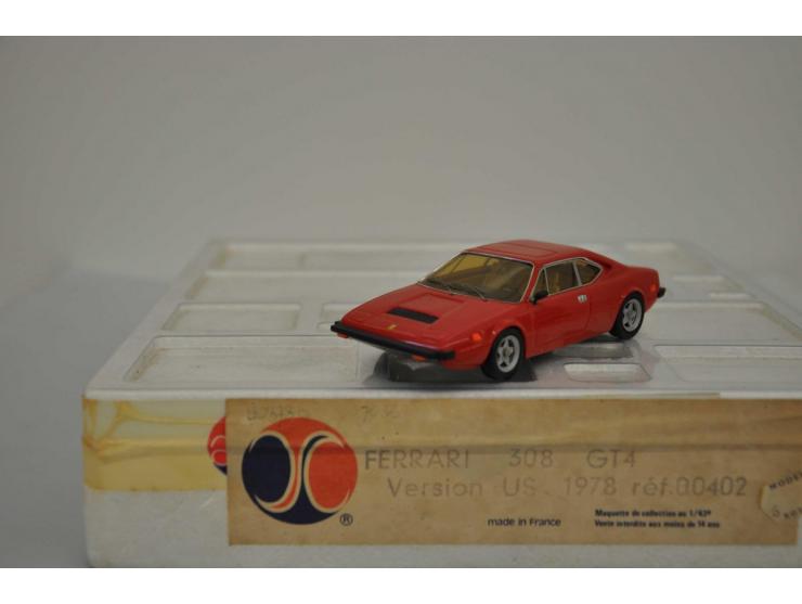 Ferrari 308 GT4 Version US 1978, AMR (André Marie Ruf), hand built, Ref. 402, 1:43, red, Mint (original box included).