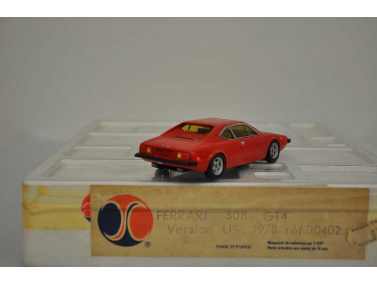 Ferrari 308 GT4 Version US 1978, AMR (André Marie Ruf), hand built, Ref. 402, 1:43, red, Mint (original box included).