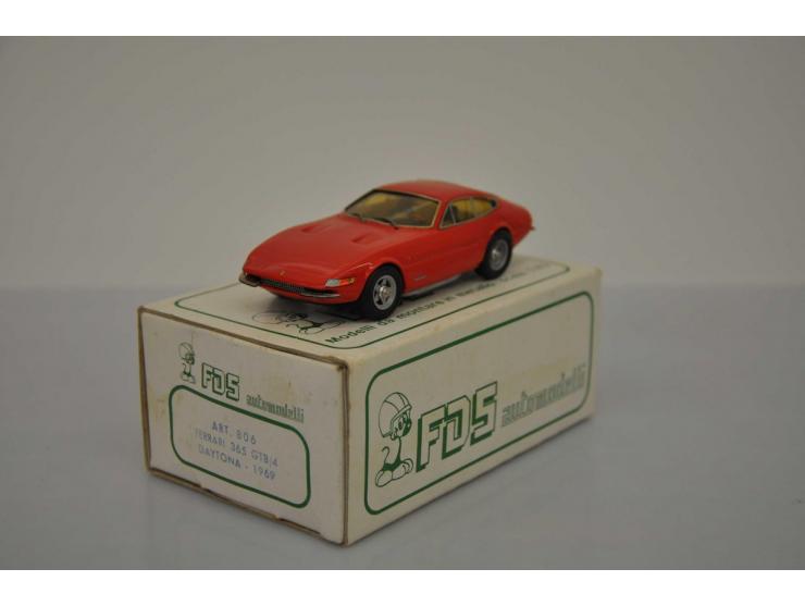 Ferrari 365 GTB/4 Daytona 1969, FDS Automodelli, hand built, 1:43, red, Mint.