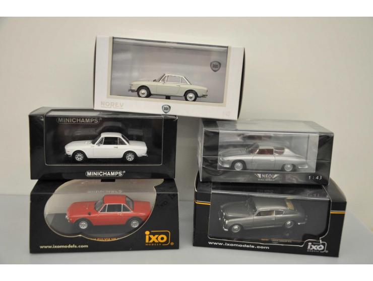 Lancia Flavia Sport Zagato 1966, Neo Scale Models, 1:43, silver, Mint, Lancia Aurelia B20 1953, Ixo Models, 1:43, grey, Near 