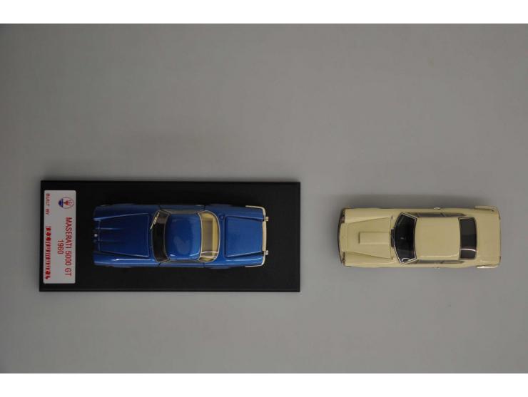 Maserati 5000 GT 1960, Tecnomodel, 1:43, blue, Excellent (left wiper missing, rear wheels slightly crooked), Maserati 3500 GT