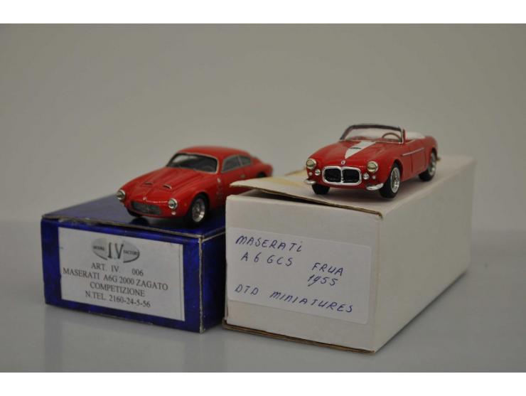 Maserati A6G 2000 Zagato Competizione, Model IV Factory, hand built, 1:43, red, Mint, Maserati A6 GCS Frua 1955, DTD Miniatur