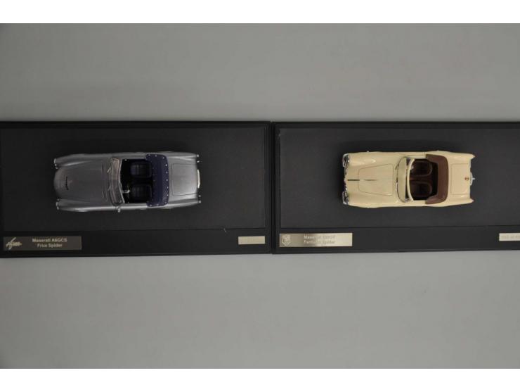 Maserati A6GCS Frua Spider, Matrix Scale Models, No 49 of 408,1:43, blue grey, Mint, Maserati 150GT Fantuzzi Spider, Matrix S