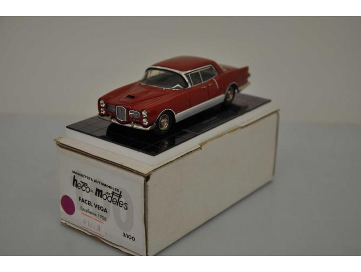 Facel Vega Excellence 1956, Heco Modeles, No 3 of 100, hand built, 1:43, red, Mint.