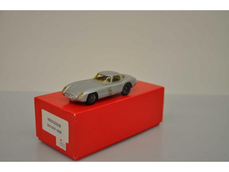 Mercedes-Benz 300 SCR 1955, Record France, hand built, 1:43, silver, Near Mint (box some scratches).