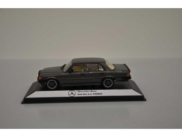 Mercedes-Benz 450 SEL 6.9 AMG, DM Modellbau Germany, hand built, 1:43, grey, Near Mint (bit dusty).