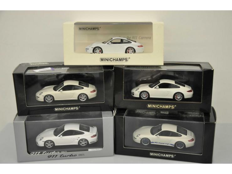 Porsche 911 Carrera 4S 2008 (997), Minichamps, 1 of 96, 1:43, white, Mint, Porsche 911 Carrera 4S Coupé 2005 (997), Minichamp