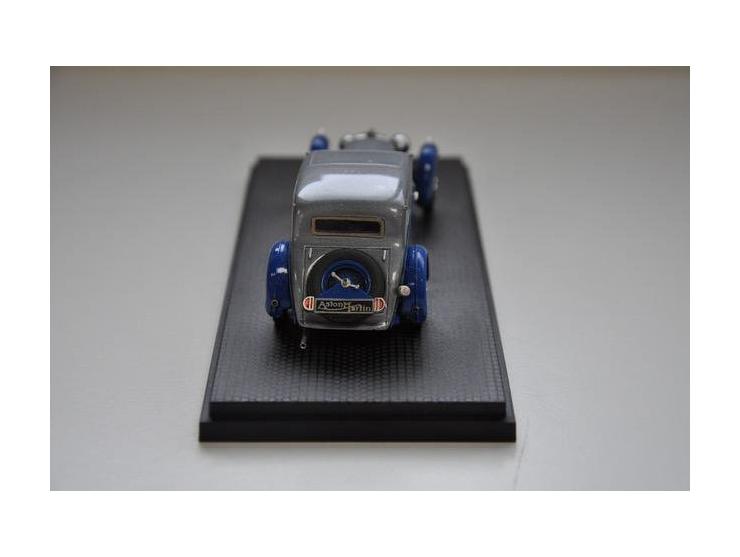 Aston Martin Mk II Sports Saloon 1934, Axiom, hand built, 1:43, grey/blue, Near Mint (has been out of box).