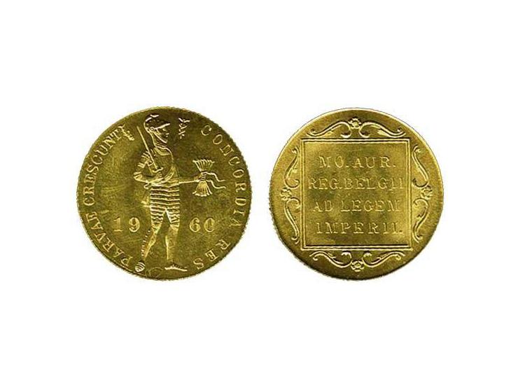 Dukaat 1960 goud, Sch. 1078, pr/fdc