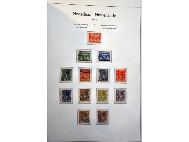 collectie 1852-1975 meest licht gestempeld met veel beter materiaal w.b. nrs. 1-100, 130-131, Meeuwen, port, telegram, roltan