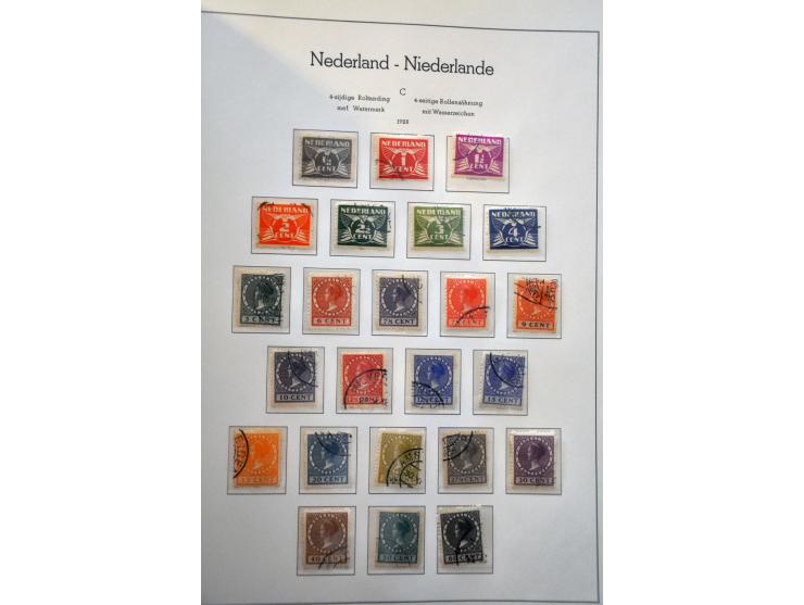 collectie 1852-1975 meest licht gestempeld met veel beter materiaal w.b. nrs. 1-100, 130-131, Meeuwen, port, telegram, roltan