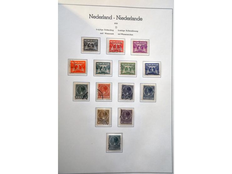 collectie 1852-1975 meest licht gestempeld met veel beter materiaal w.b. nrs. 1-100, 130-131, Meeuwen, port, telegram, roltan