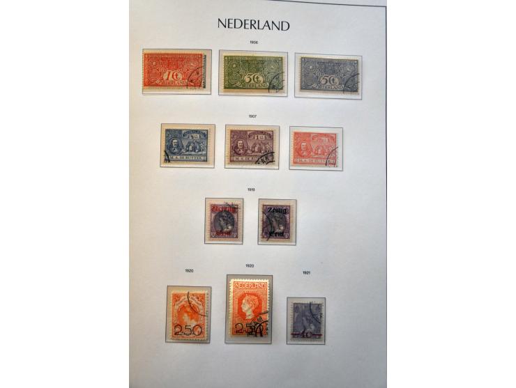 collectie 1852-1975 meest licht gestempeld met veel beter materiaal w.b. nrs. 1-100, 130-131, Meeuwen, port, telegram, roltan