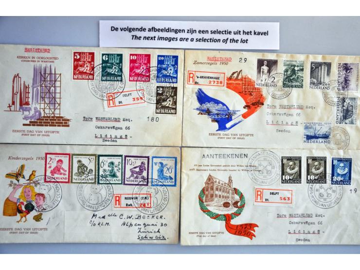 collectie fdc's 1-200 in gemengde kwaliteit in Davo album 