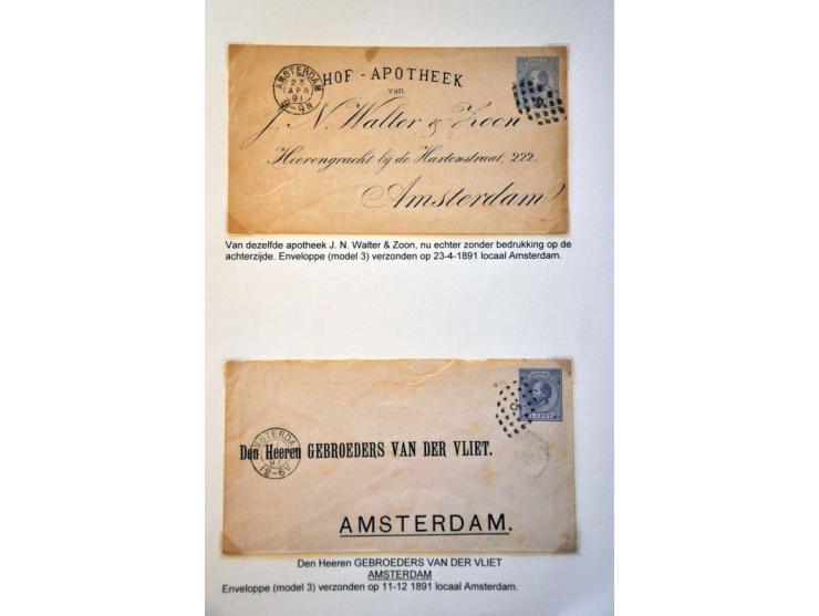 grootrondstempels groot aantal met betere ex. (o.a. kroningsgulden 5x) en betere stempels w.b. veel traject in insteekboek