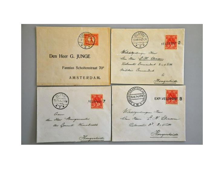 40 zegels vanaf 1852, alle stempel ENSCHEDE. 