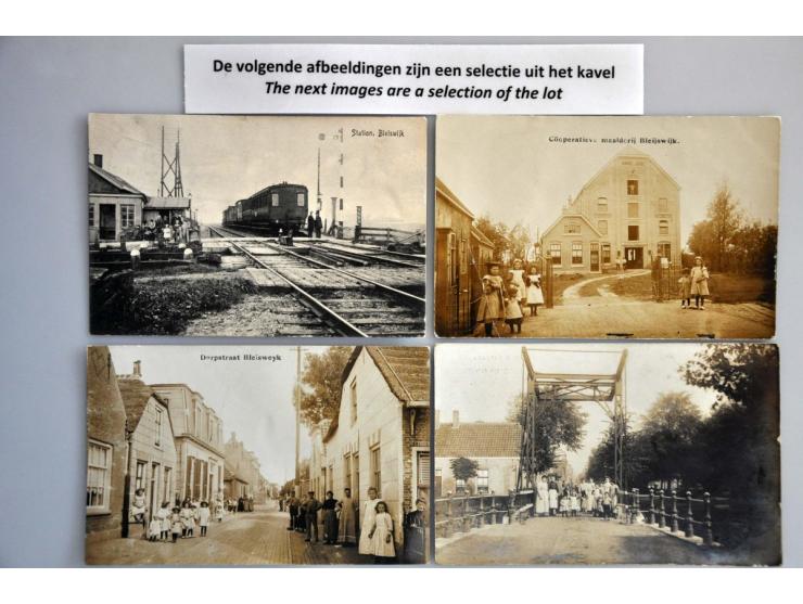 Bleiswijk prachtcollectie ca. 500 ex. zeer oude met veel beter o.a. fotokaarten in 5 albums 