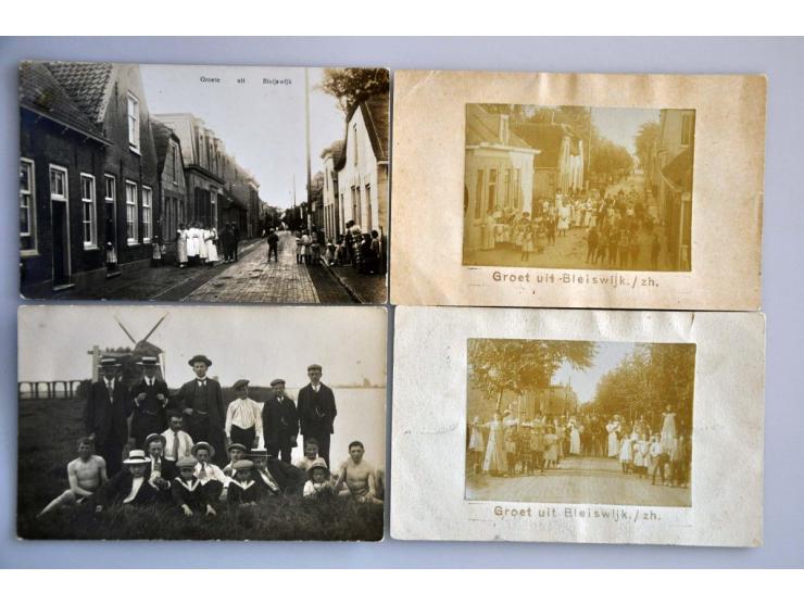 Bleiswijk prachtcollectie ca. 500 ex. zeer oude met veel beter o.a. fotokaarten in 5 albums 