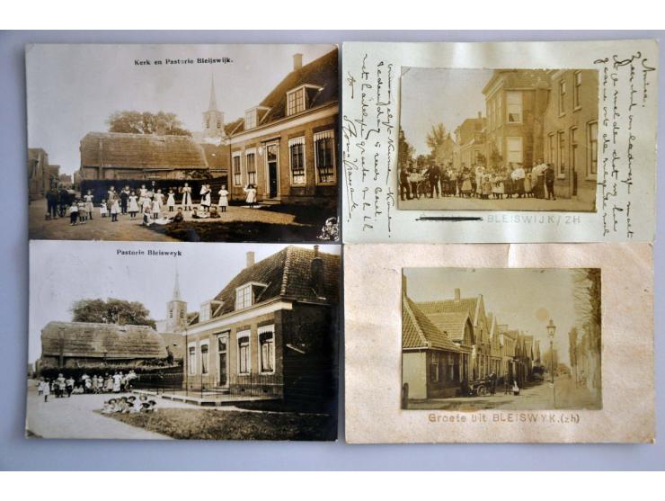 Bleiswijk prachtcollectie ca. 500 ex. zeer oude met veel beter o.a. fotokaarten in 5 albums 