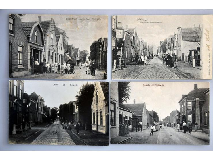 Bleiswijk prachtcollectie ca. 500 ex. zeer oude met veel beter o.a. fotokaarten in 5 albums 