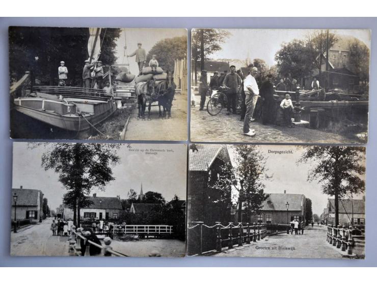 Bleiswijk prachtcollectie ca. 500 ex. zeer oude met veel beter o.a. fotokaarten in 5 albums 