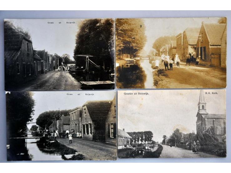 Bleiswijk prachtcollectie ca. 500 ex. zeer oude met veel beter o.a. fotokaarten in 5 albums 